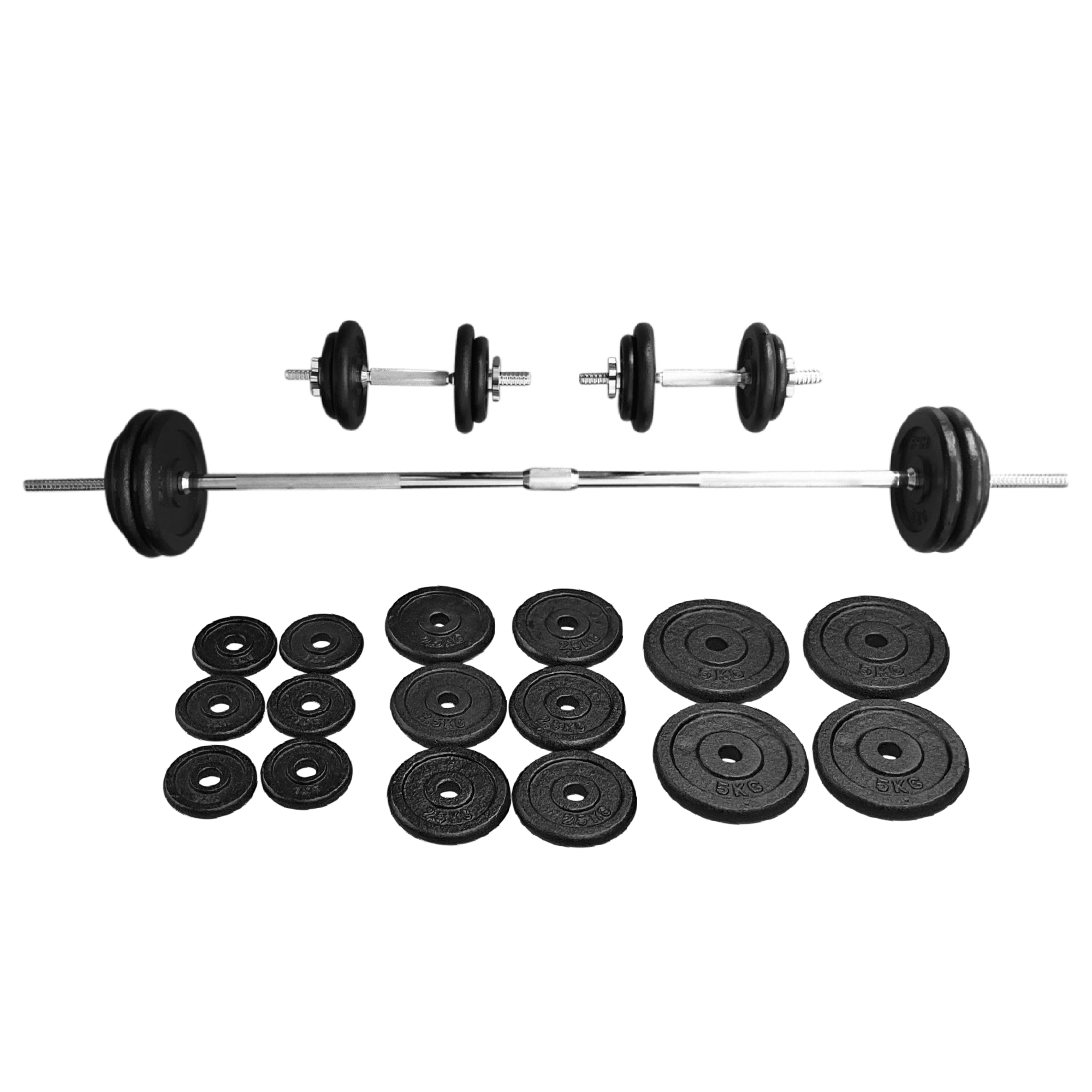 FIT4HOME Weights Dumbbells Barbells Set For Men Women Gym Equipment For Home Adjustable Free Weights Perfect For Strength Training Bodybuilding Weight Lifting Fitness Workout 