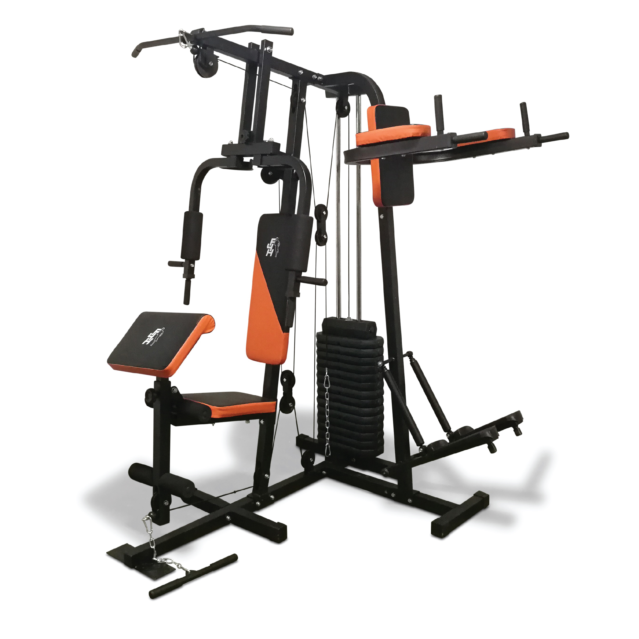 Home Multi Gym Workout Equipment Adjustable & Easily Assembled | Fit4home  TF-7002 Orange
